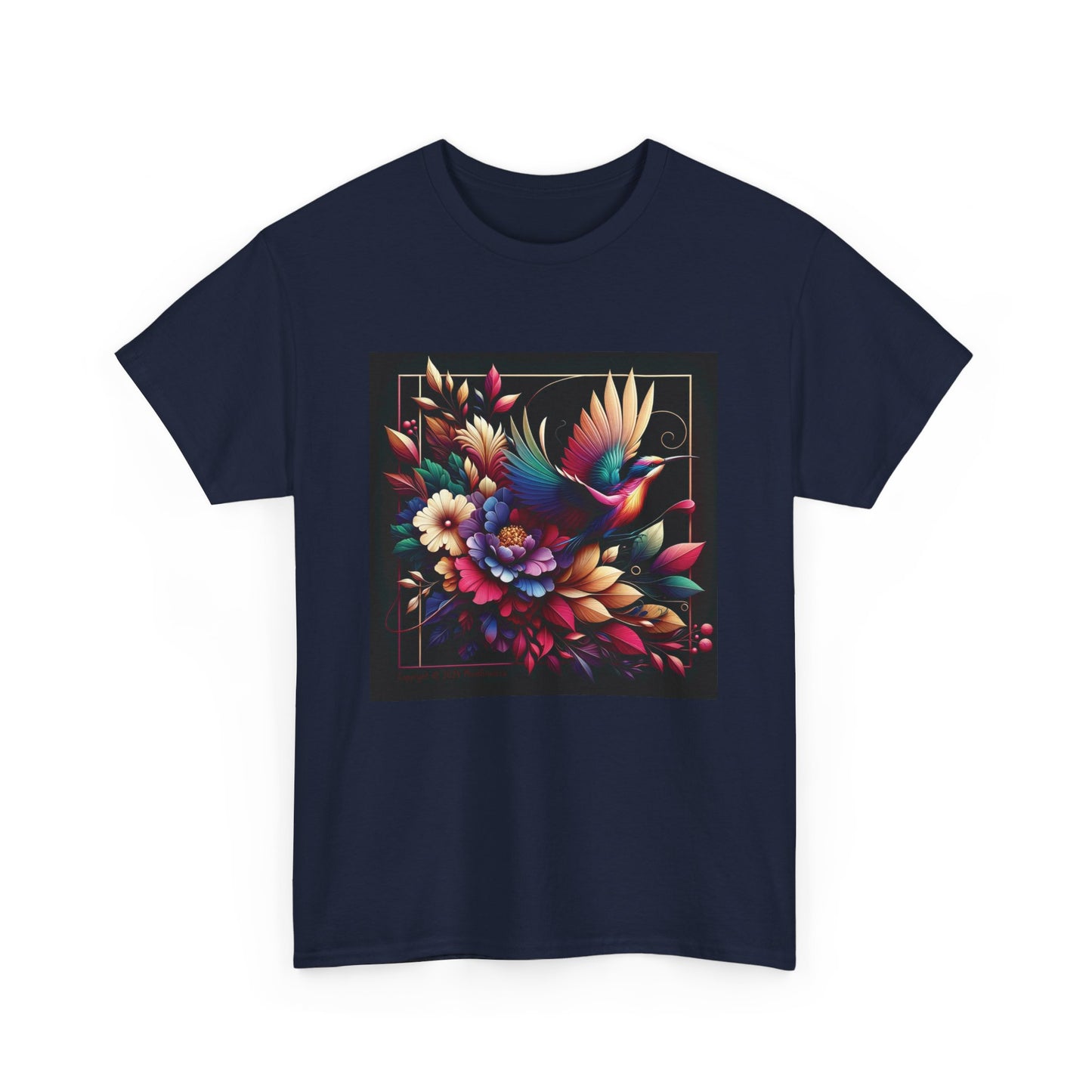 Women Flower Power Black - Unisex Heavy Cotton Tee