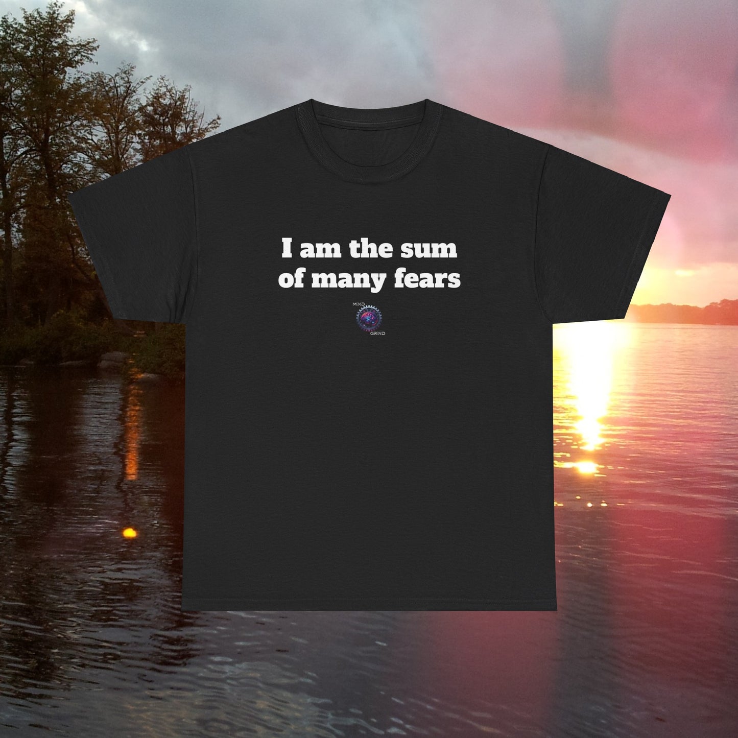I am the sum of many fears - Unisex Heavy Cotton Tee - Small Logo