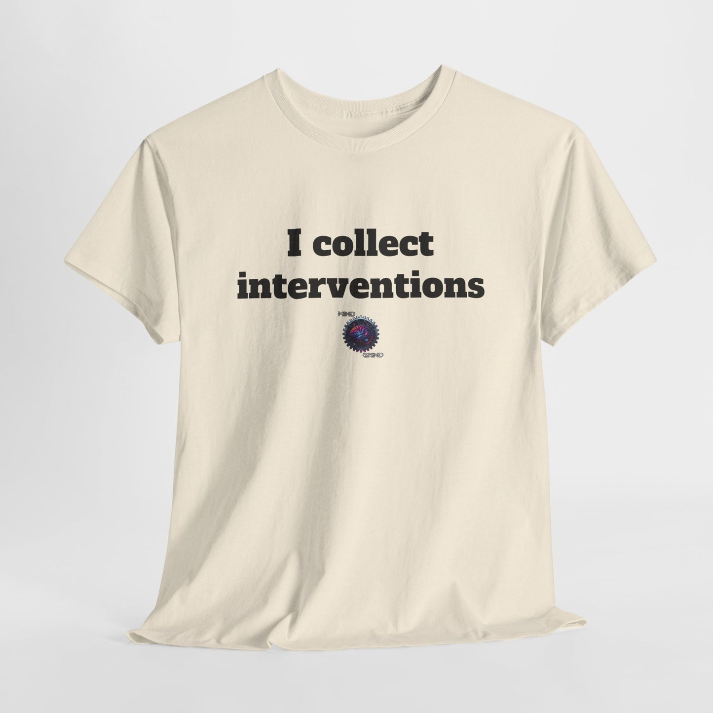 I collect interventions - Unisex Heavy Cotton Tee - Small Logo