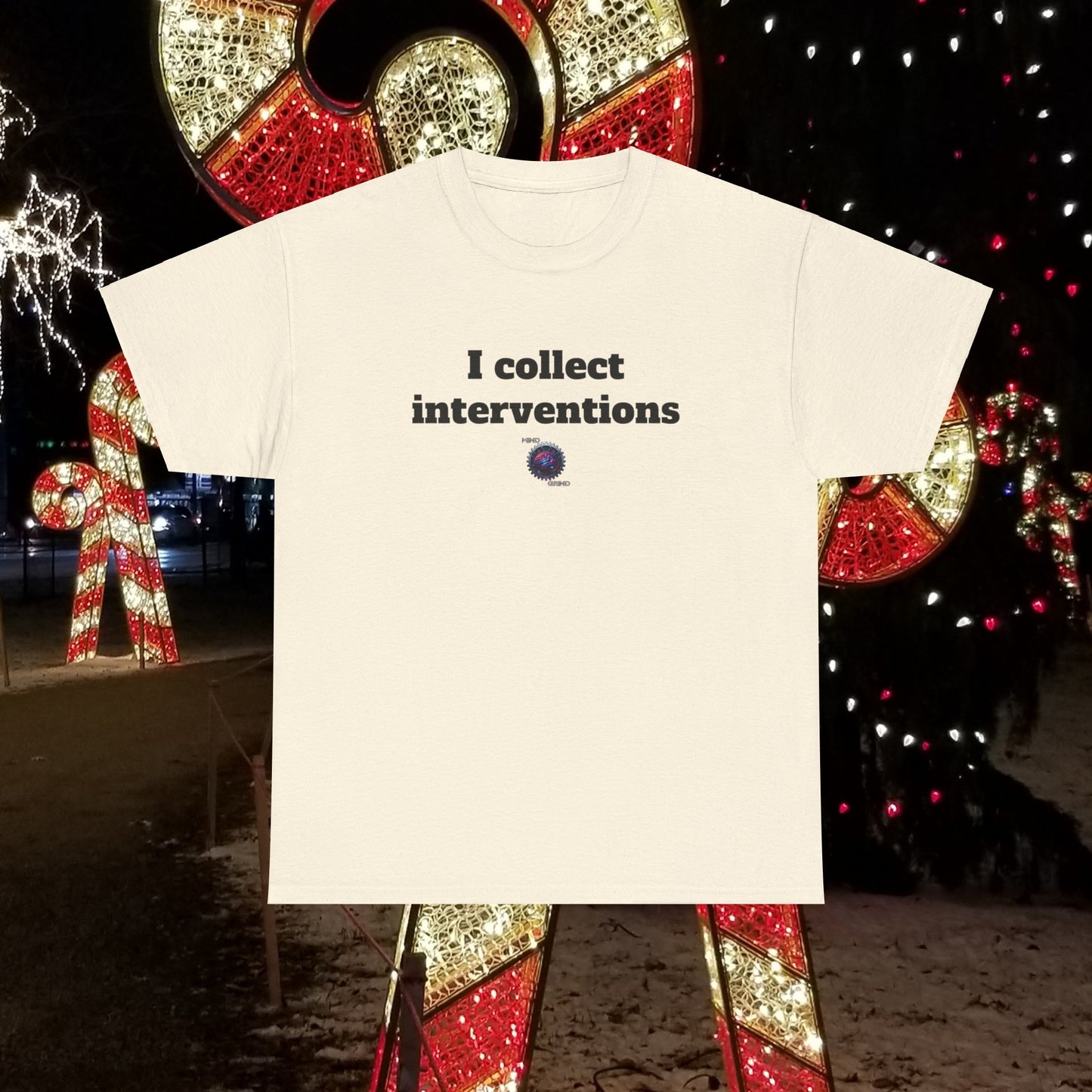 I collect interventions - Unisex Heavy Cotton Tee - Small Logo