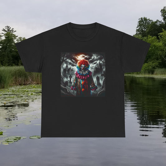 Horror Clown Graveyard - Unisex Heavy Cotton Tee