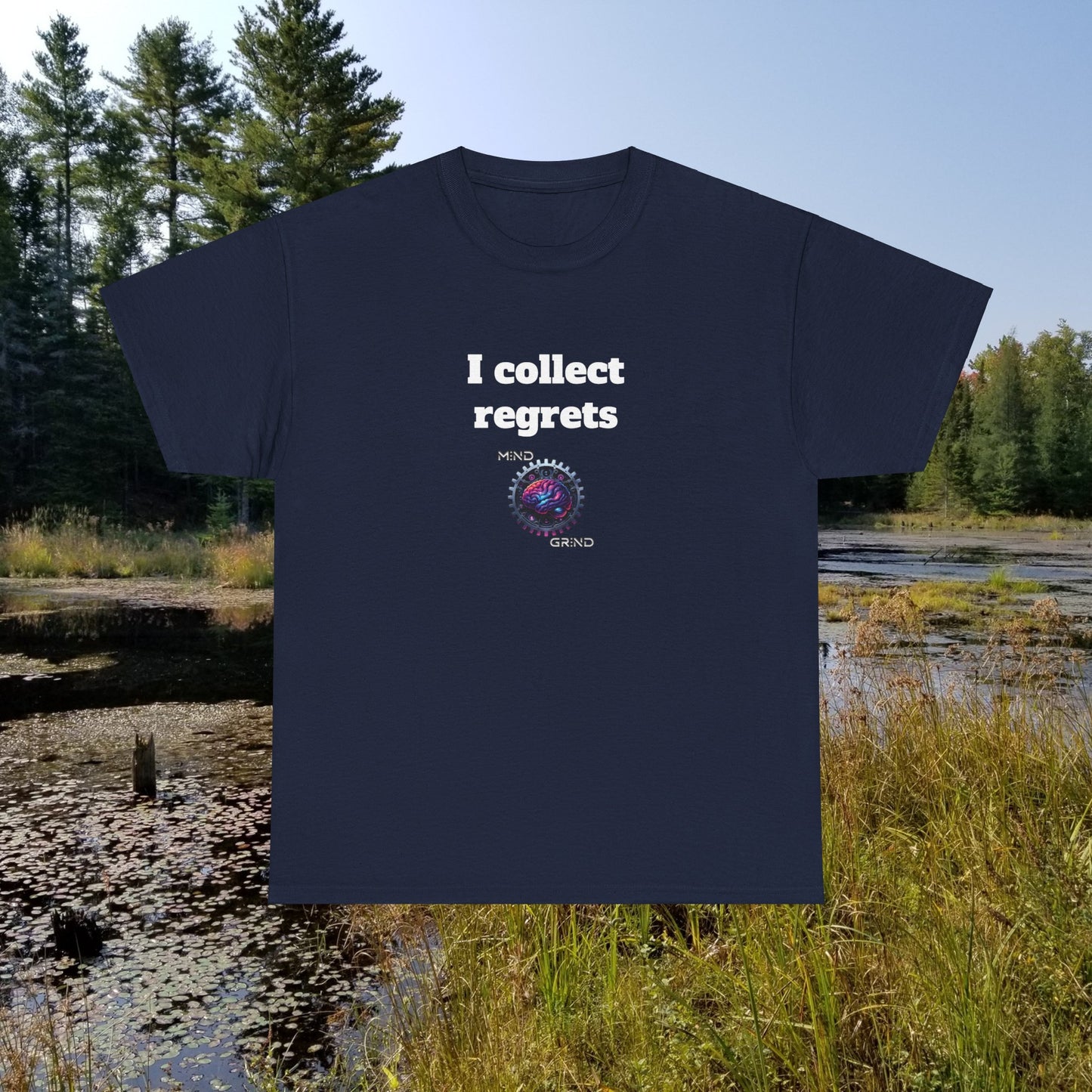 I collect regrets - Unisex Heavy Cotton Tee - Large Logo