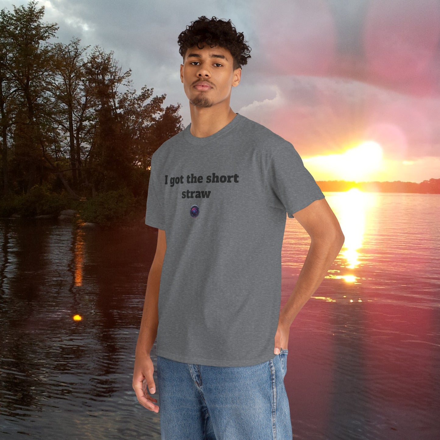 I got the short straw - Unisex Heavy Cotton Tee - Small Logo
