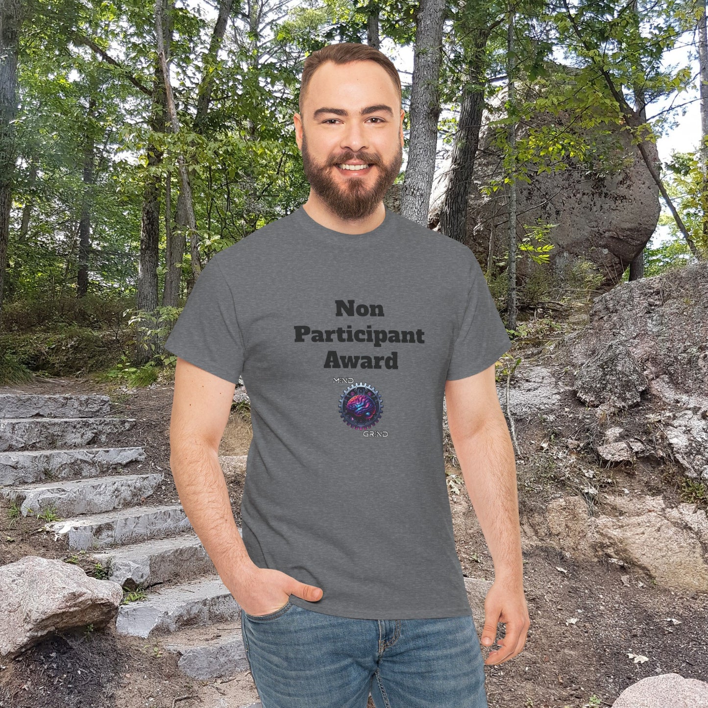 Non Participant Award - Unisex Heavy Cotton Tee - Large Logo