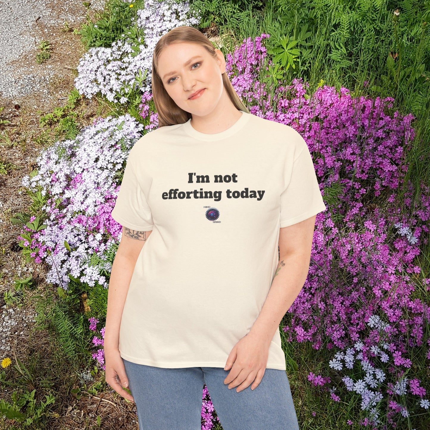 I'm not efforting today - Unisex Heavy Cotton Tee - Small Logo