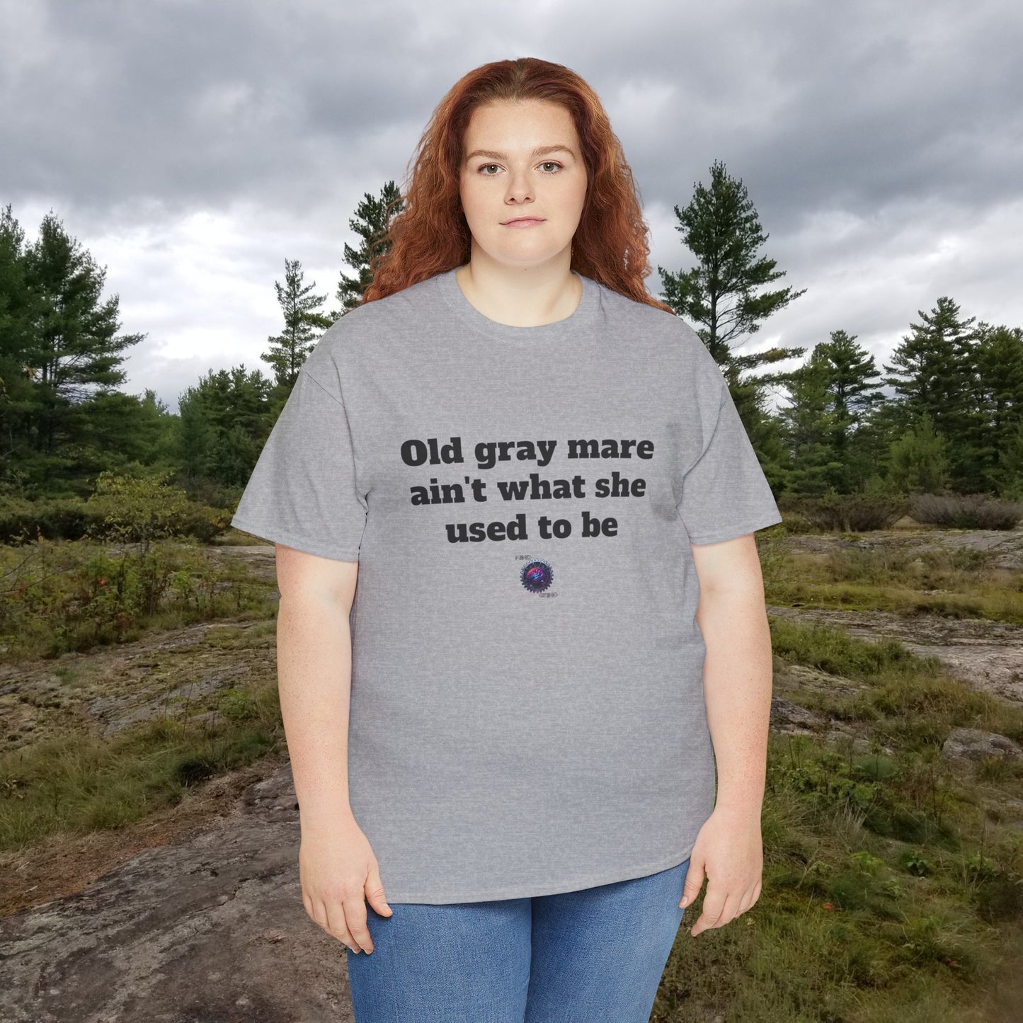 Old gray mare ain't what she used to be - Unisex Heavy Cotton Tee - Small Logo
