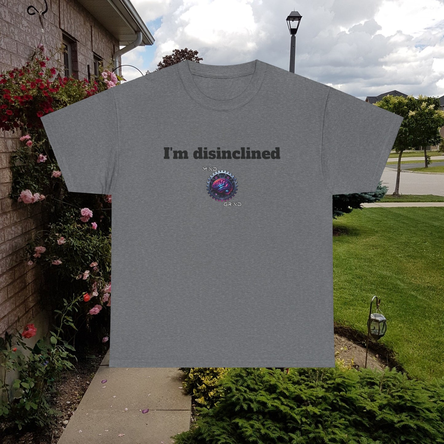 I'm disinclined - Unisex Heavy Cotton Tee - Large Logo