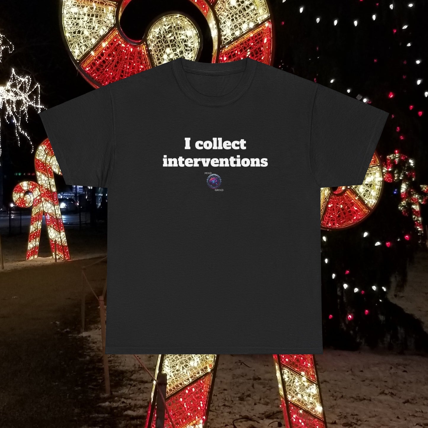 I collect interventions - Unisex Heavy Cotton Tee - Small Logo