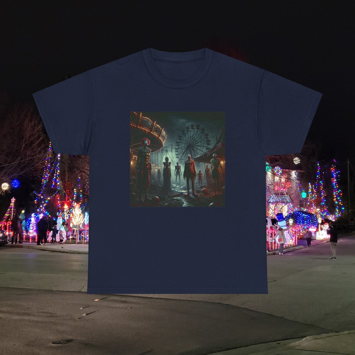 Horror Midway Clowns - Unisex Heavy Cotton Tee
