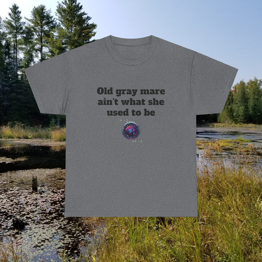 Old gray mare ain't what she used to be - Unisex Heavy Cotton Tee - Large Logo