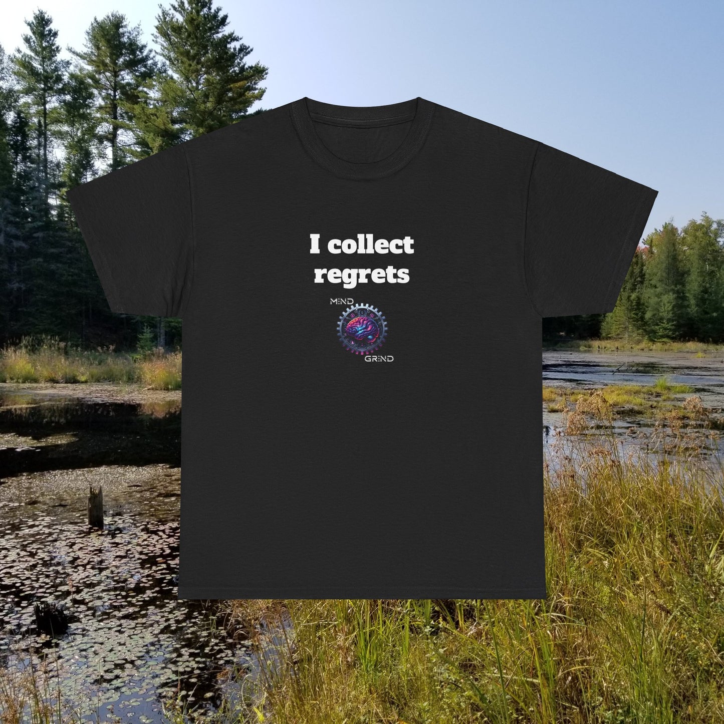 I collect regrets - Unisex Heavy Cotton Tee - Large Logo