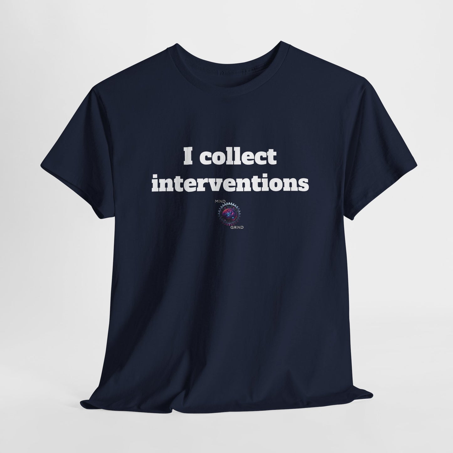 I collect interventions - Unisex Heavy Cotton Tee - Small Logo