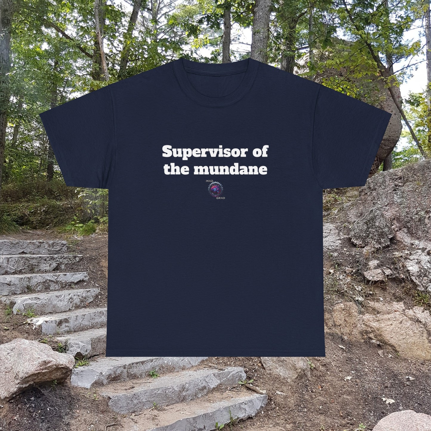Supervisor of the mundane - Unisex Heavy Cotton Tee - Small Logo